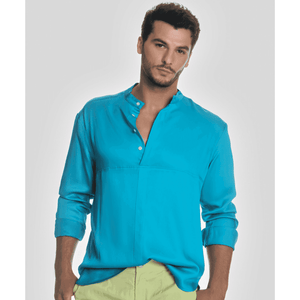 Long-Sleeve Shirt Turquoise SHOKAN 28