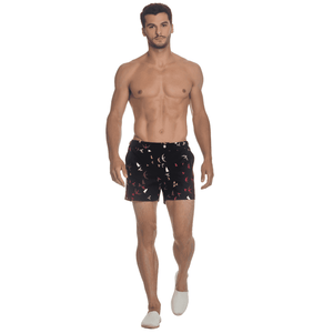 Shorts Navy Blue Flock Print SHOKAN 28