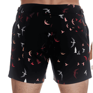 Shorts Navy Blue Flock Print SHOKAN 28