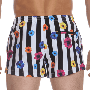 Swim Trunks Flowers Stripes SHOKAN 28